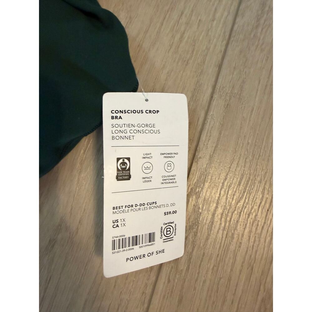 Athleta Conscious Crop Bra in Cyprus Sz 1X NWT - Picture 6 of 7